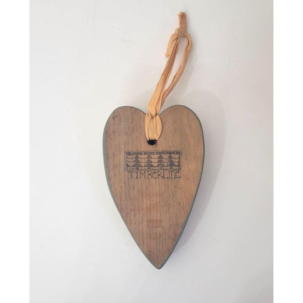 Primitive Wood Hanging Heart Wall Pocket - Picture 2 of 6